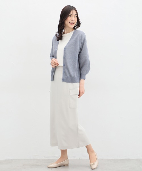 「Honeys」 カーディガン M グレイッシュベージュ レディース_画像5
