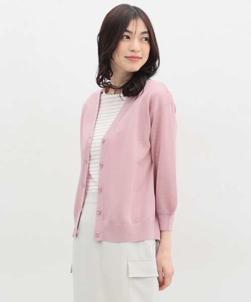 「Honeys」 カーディガン M グレイッシュベージュ レディース_画像9