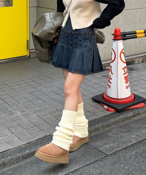 「WHO'S WHO gallery」 プリーツスカート FREE チャコールグレー レディース_画像7