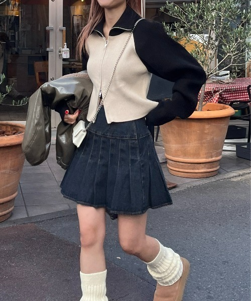 「WHO'S WHO gallery」 プリーツスカート FREE チャコールグレー レディース_画像9
