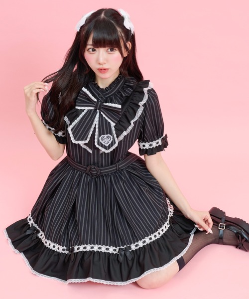 Secret Honey（シークレットハニー） ワンピース 半袖 ベルト付ヨーク
