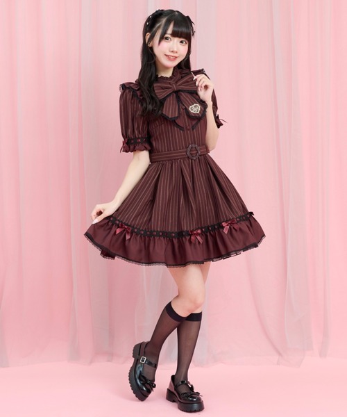 Secret Honey（シークレットハニー） ワンピース 半袖 ベルト付ヨーク
