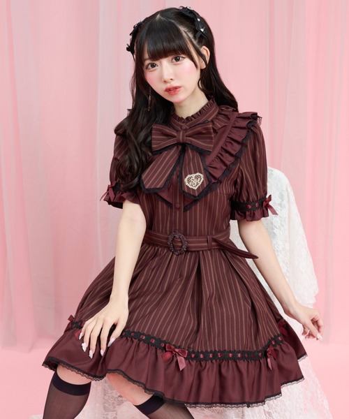 Secret Honey（シークレットハニー） ワンピース 半袖 ベルト付ヨーク