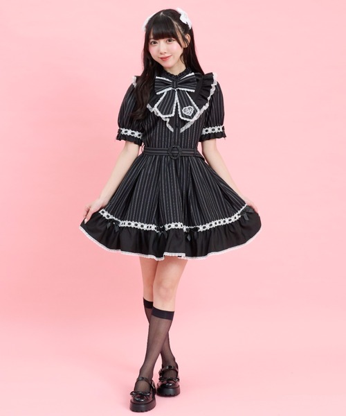 Secret Honey（シークレットハニー） ワンピース 半袖 ベルト付ヨーク
