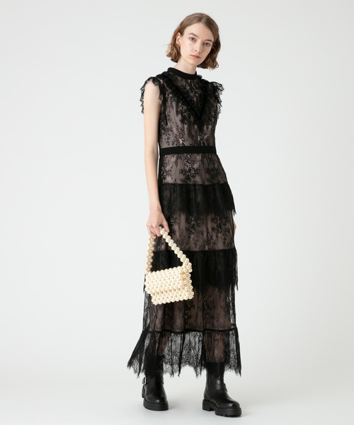 「LOULOU WILLOUGHBY」 ノースリーブワンピース 1 ブラック レディース_画像7