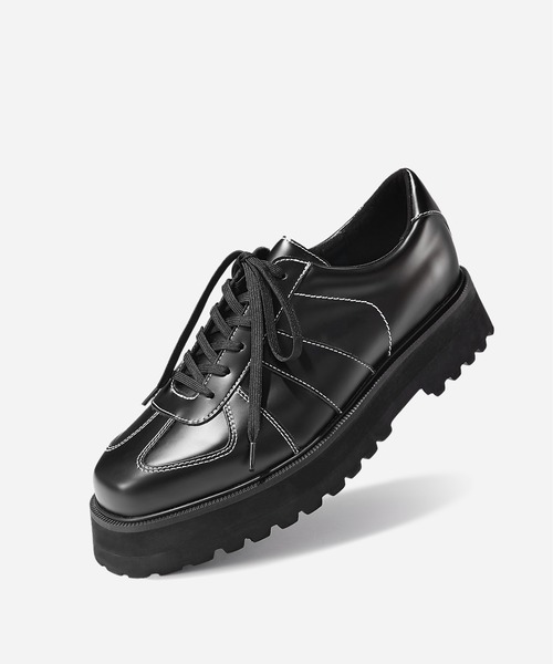 HARE ハレ メンズレザードレスシューズ bold toeシューズ 厚底M HARE（ハレ） ローファー ステッチジャーマンシューズ(HARE) メンズ