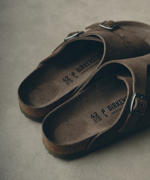「BIRKENSTOCK」 デッキシューズ 39 チャコールグレー メンズ_画像2