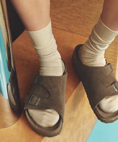 「BIRKENSTOCK」 デッキシューズ 39 チャコールグレー メンズ_画像6