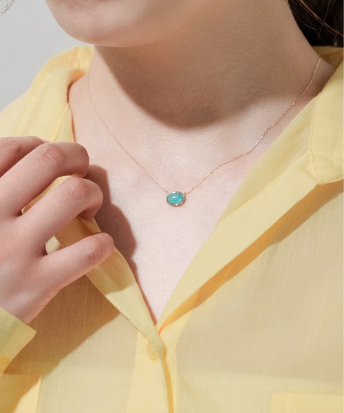 【L&Co. 】K10 アメトリン オーバルカット ネックレス L&Co. 】K10 アメトリン オーバルカット ネックレス