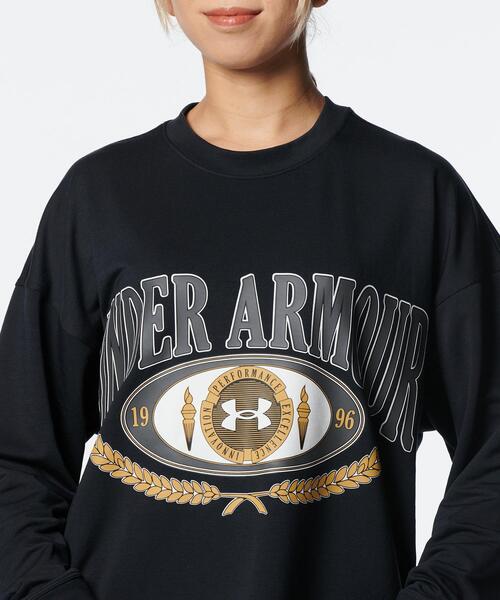 トレーナー スウェット UAテリー オーバーサイズド クルー（トレーニング/レディース） レディース UNDER ARMOUR トレーナー スウェット UAテリー オーバーサイズド