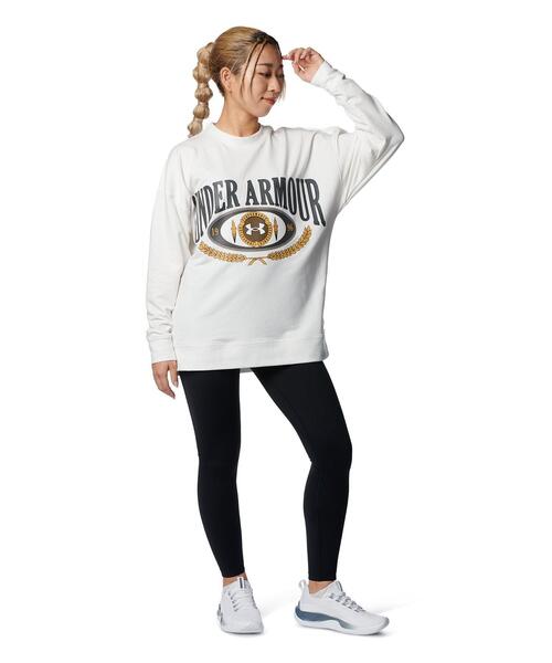トレーナー スウェット UAテリー オーバーサイズド クルー（トレーニング/レディース） レディース UNDER ARMOUR トレーナー スウェット UAテリー オーバーサイズド