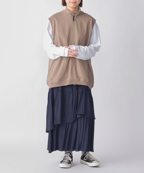 HINSON ベスト ジレ *「SHIPS別注」HINSON: スタンド ジップ