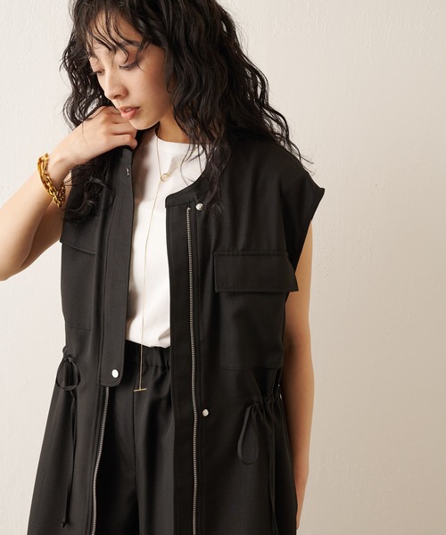 Whim Gazette ベスト 【THE PAUSE】ワークロングジレ : ZOZOTOWN