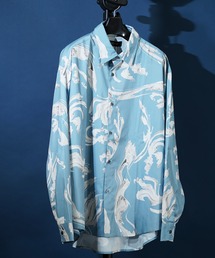 メンズ 総柄シャツ ビッグシルエット バタフライ N00120 unrelaxing シャツ ビッグシルエット総柄シャツ メンズ