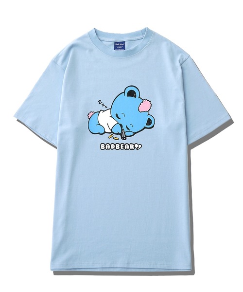 【韓国BAD BLUE バッドブルー】Baby BadBear Oversized Tee 韓国BAD BLUE バッドブルー】BadBear Tee White (Bad Blue/T
