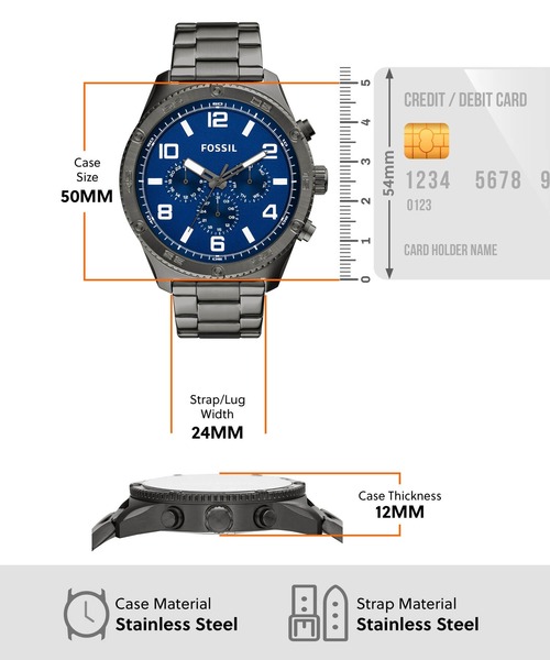 FOSSIL 腕時計 フォッシル メンズ アナログ ステンレス BQ2798