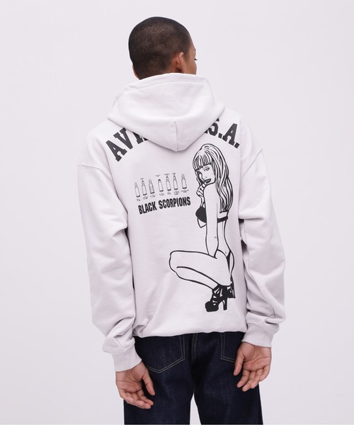 AVIREX パーカー 「WEB＆DEPOT限定」BLACK SCORPION SWEAT PULL