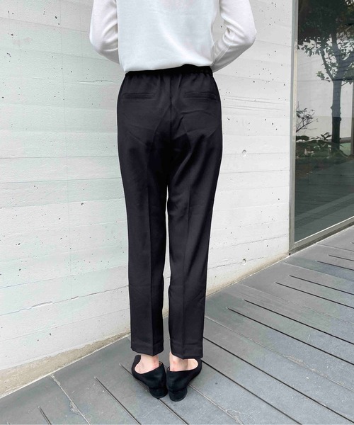 プリスティンのコードレーンパンツ PICCIN PERLA スラックス パンツ フロントタック センタープレス