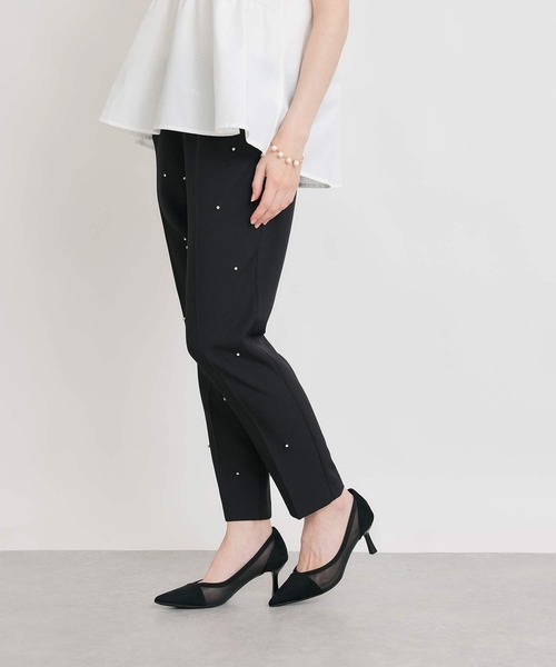 PICCIN PERLA スラックス パンツ フロントタック センタープレス