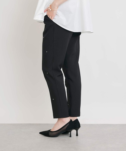 PICCIN PERLA スラックス パンツ フロントタック センタープレス
