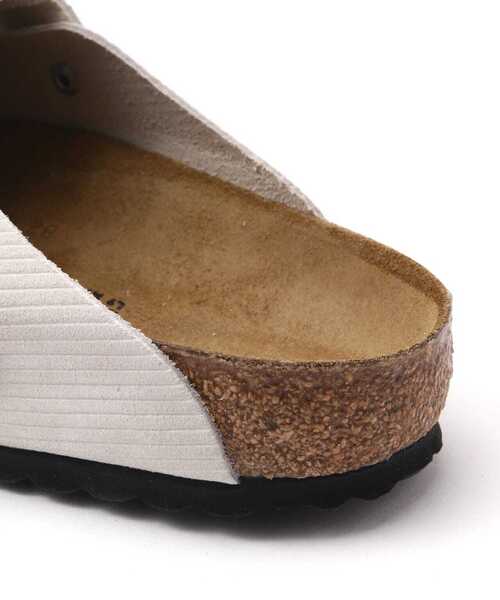 BIRKENSTOCK Boston Corduroy サンダル Boston Suede Embossed Corduroy Dark Tea | BIRKENSTOCK