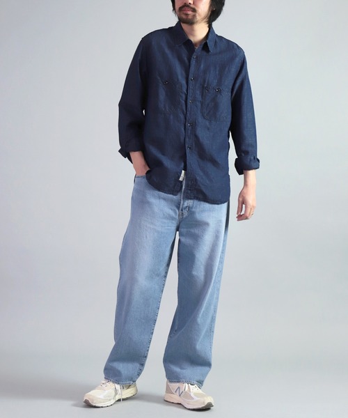 ワイドパンツ ジーンズ 「OMNIGOD mens / オムニゴッド」 10ozデニム 5Pイージールーズジーンズ メンズの画像