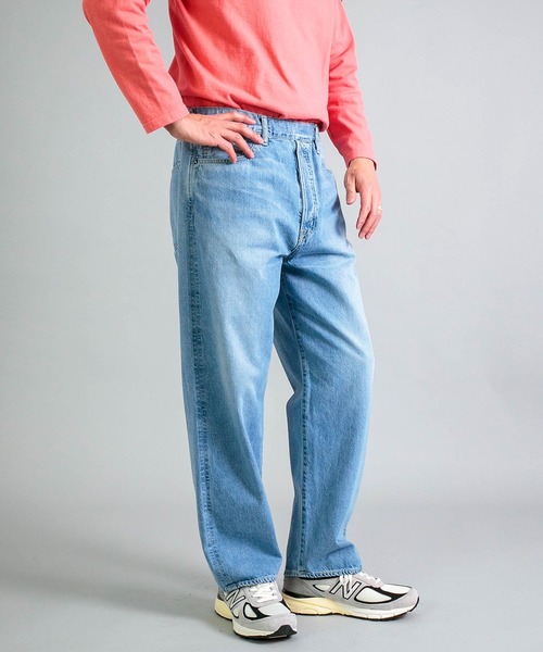 ワイドパンツ ジーンズ 「OMNIGOD mens / オムニゴッド」 10ozデニム 5Pイージールーズジーンズ メンズの画像
