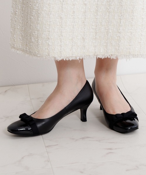 卑弥呼（HIMIKO） パンプス 「Made in Japan」「撥水」リボンデザイン