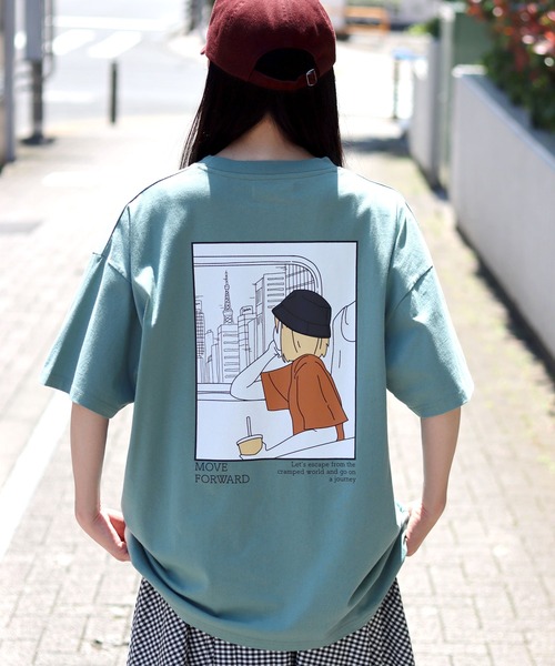 SITRY（シトリー） tシャツ SITRY Girl Illustration Back Print T