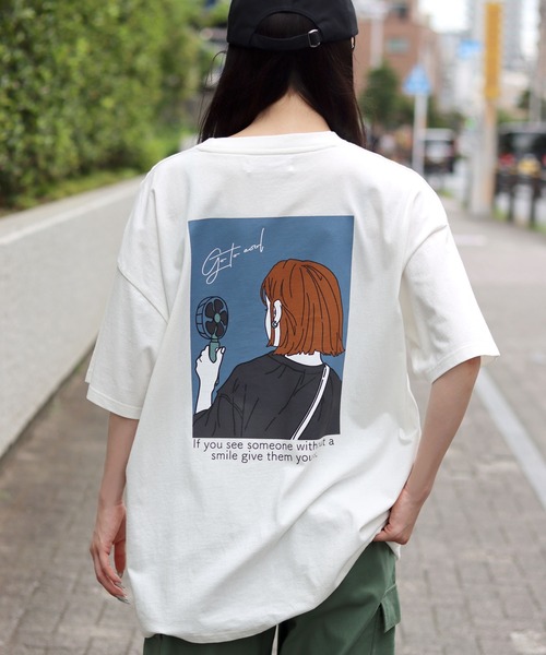 tシャツ 「WEB限定」GirlイラストTEE レディース X-girl エックスガール 半袖 Tシャツ レディース バックプリント
