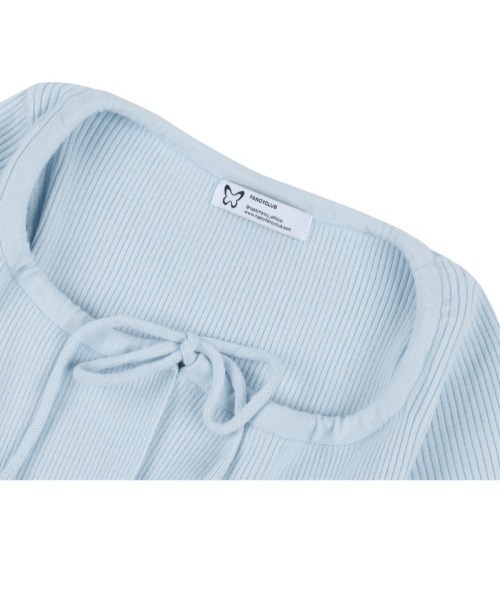 カーディガン 「FANCY CLUB」TWO-RIBBON CROP CARDIGAN レディース FANCY CLUB カーディガン 「FANCY CLUB」TWO-RIBBON CROP