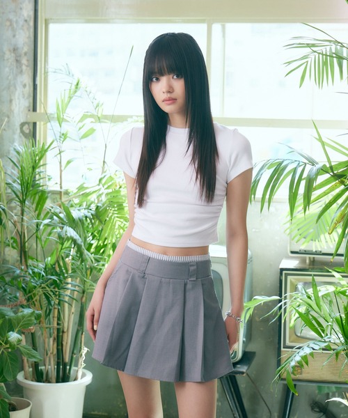 アンビビット　モノグラムスカート M～L ENVYM スカート レイヤードプリーツスカート : ZOZOTOWN Yahoo