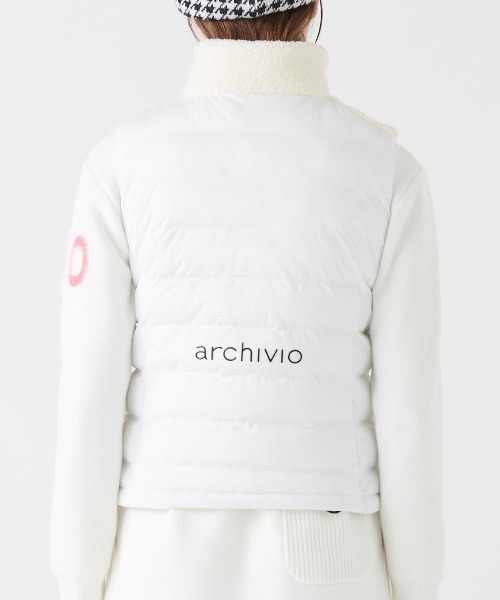 archivio（アルチビオ） ベスト ジレ 「LADIES」ボア切替中綿ベスト