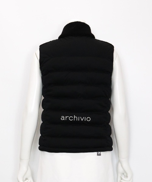archivio（アルチビオ） ベスト ジレ 「LADIES」ボア切替中綿ベスト