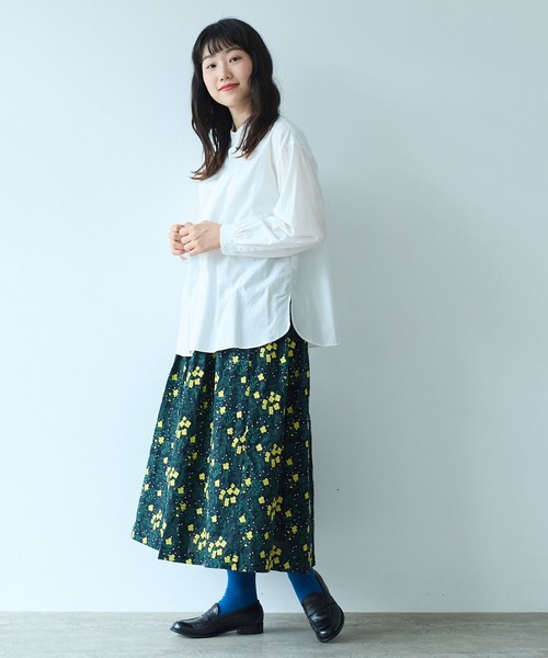 bulle de savon 花柄　スカート bulle de savon スカート 菜の花刺繍 : ZOZOTOWN Yahoo!店