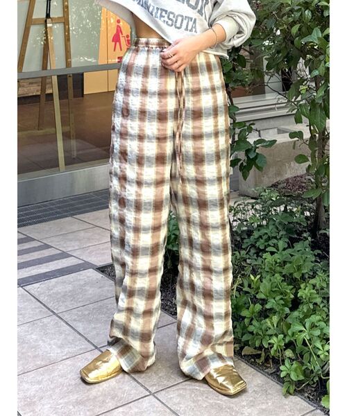 Ungrid（アングリッド） パンツ チェックラフパンツ レディース