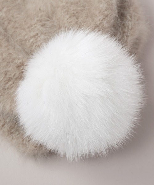 ワンピなど最旬ア！ CA4LA ニット帽 レディース 6 MARAFUR EX ニットキャップ 帽子