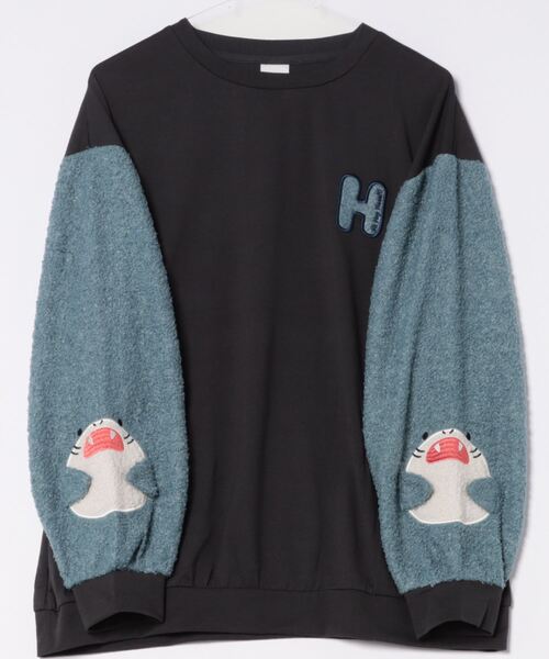 tシャツ 「Hi Hey Hoooo/ハイヘイホー」袖アニマルロンT アニマルシリーズ レディース JEANS MATE tシャツ 「Hi Hey Hoooo/ハイヘイホー」袖アニマル