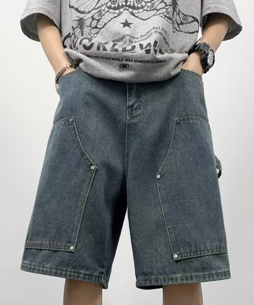 NOWLE（ノウル） ジーンズ 「NOWLE」スタッズ デザイン デニム ハーフ