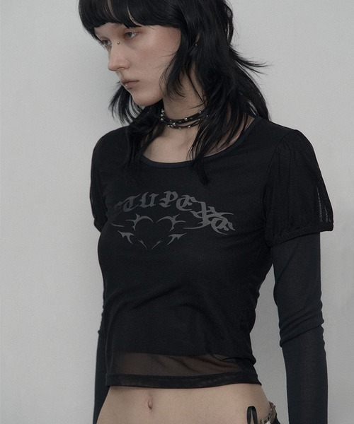 tシャツ SETUP EXE／メッシュレイヤードロンT レディース