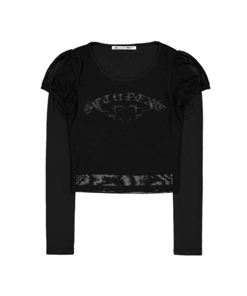 tシャツ SETUP EXE／メッシュレイヤードロンT レディース SETUPEXE tシャツ SETUP EXE／メッシュレイヤードロンT