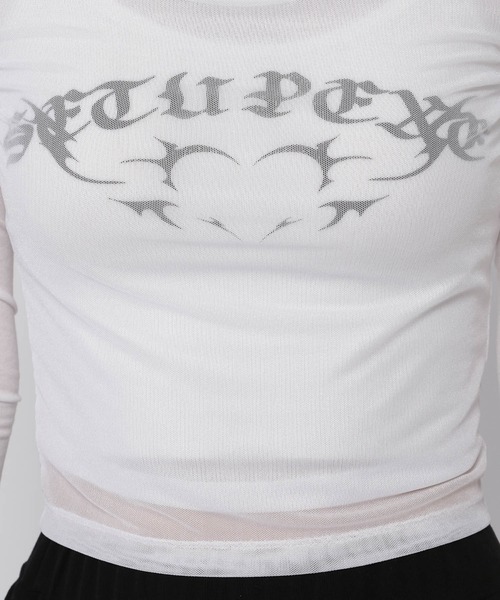 tシャツ SETUP EXE／メッシュレイヤードロンT レディース SETUPEXE tシャツ SETUP EXE／メッシュレイヤードロンT