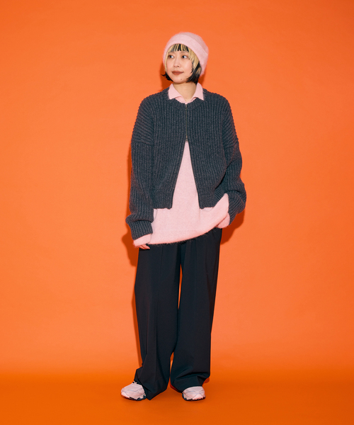 CITYSHOP ニット THE MOOD ジップアップ カーディガン レディース 