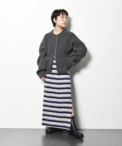 CITYSHOP ニット THE MOOD ジップアップ カーディガン レディース 