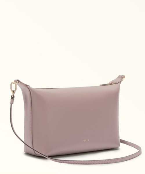 現行 フルラ ヌヴォラ ショルダーバッグ アーチロゴ　レザー ピンクベージュ FURLA（フルラ） ショルダーバッグ バッグ ヌヴォラ ミニクロスボディ