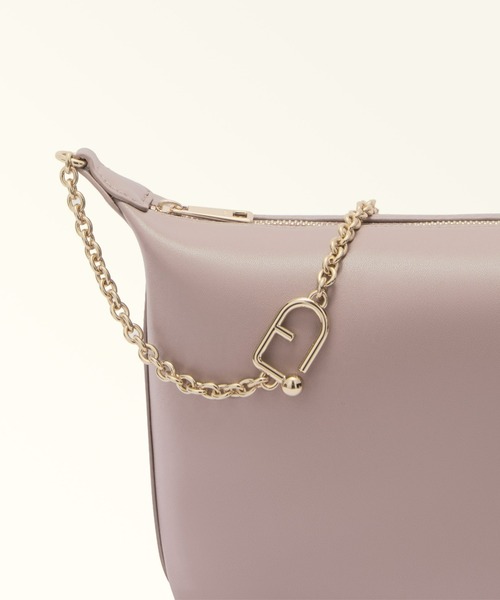 現行 フルラ ヌヴォラ ショルダーバッグ アーチロゴ　レザー ピンクベージュ FURLA（フルラ） ショルダーバッグ バッグ ヌヴォラ ミニクロスボディ