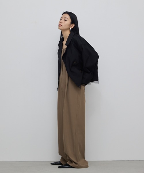 【関税込み】ツートンレイヤード ショートトレンチジャケット ssstein | シュタイン LAYERED SHORT TRENCH COAT(BEIGE