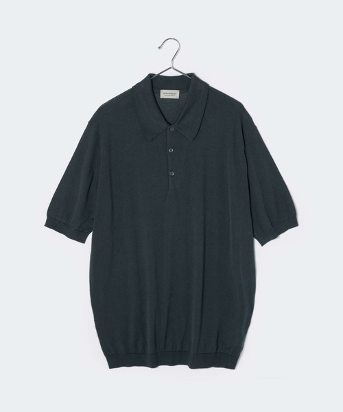 JOHN SMEDLE 半袖ポロニット　ネイビー　L JOHN SMEDLEY｜ジョンスメドレー日本公式