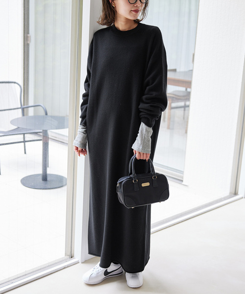 SLOBE IENA（スローブイエナ） ニットワンピース FREE ブラック