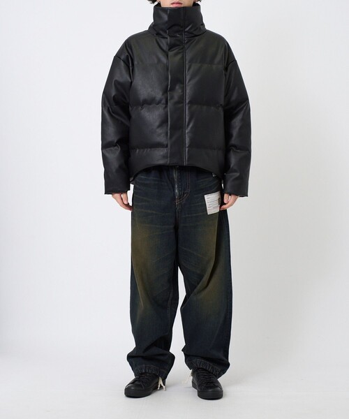 NOIZE ブラック ダウンジャケット STUDIOUS（ステュディオス） ダウンジャケット ダウン 「NOISEMARKER